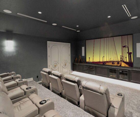 Home Theater System in a large room in Atlanta, Brookhaven, Fayetteville, Marietta, Newnan, Peachtree City